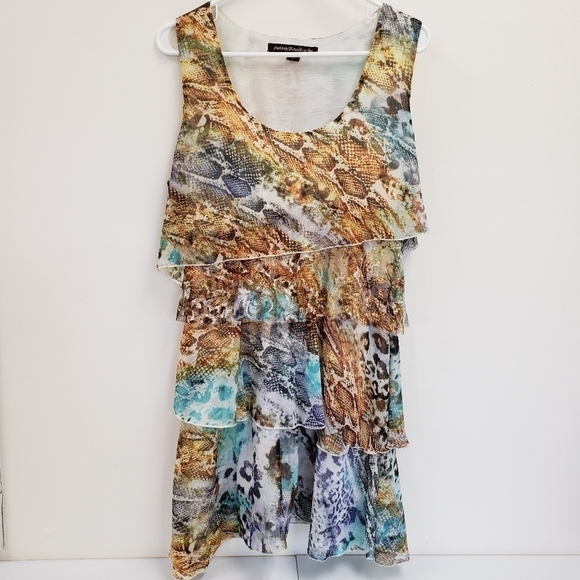 Mushka by Sienna Rose Tops - Mushka by Sienna Rose Womens Layered Sleeveless Tunic Size Large